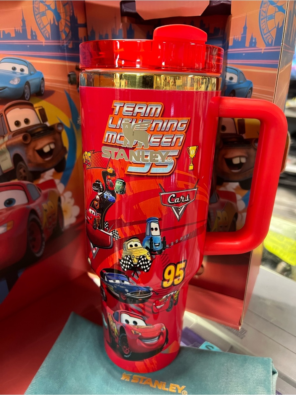 Stanley x Disney Cars Red Kids Travel Mug - Lightning McQueen